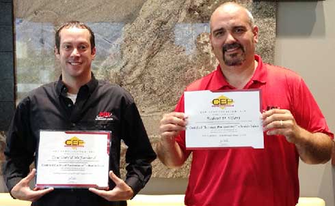 FDL’s McFarland, Sibert Earn Certified Electrical Professional Designation