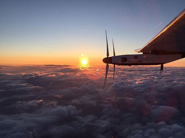 Solar Impulse Plane En Route to Hawaii From Japan