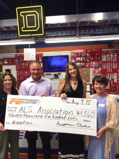 Friedman Electric Raises $11,560 for Local ALS Chapter