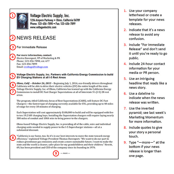 Marketing Momentum: How to Format a News Release
