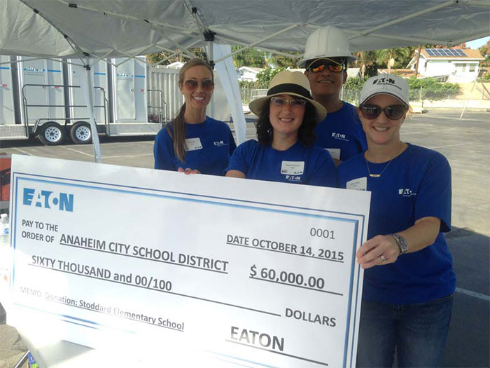 Eaton Employees Help Upgrade and Beautify Stoddard Elementary School