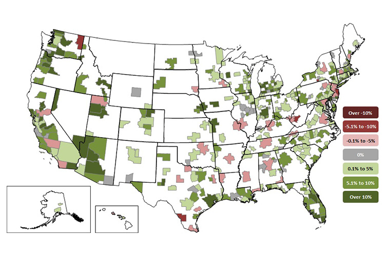 Construction Employment Increases Year Over Year