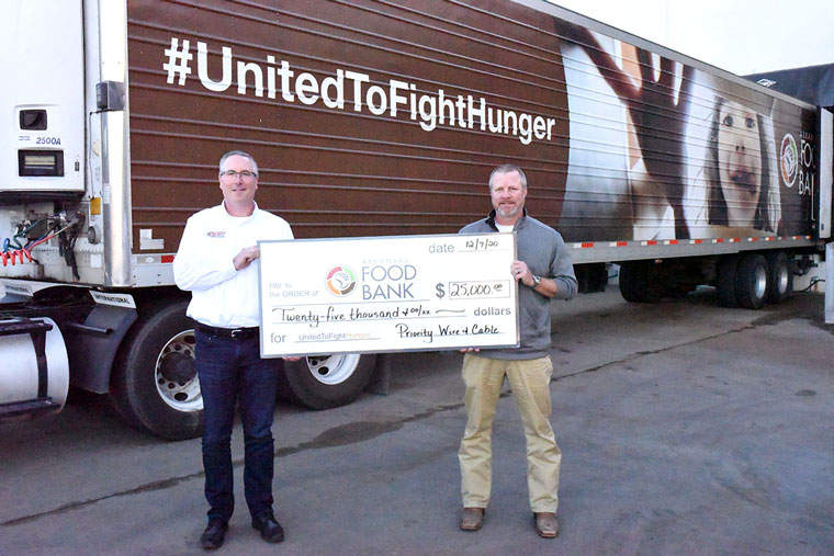 Priority Wire & Cable Donates to Arkansas Foodbank