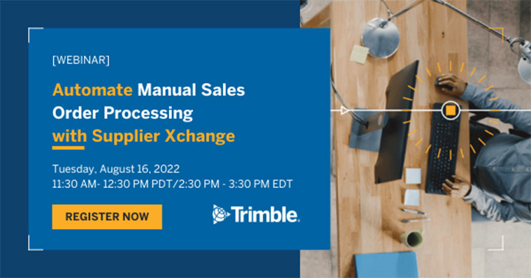 Trimble to Host Sales Processing Automation Webinar