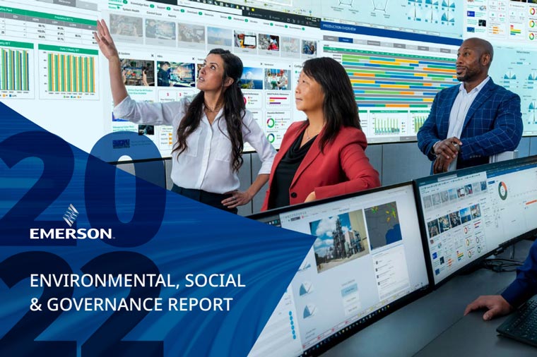 Emerson Outlines Strategy and Progress in 2022 ESG Report