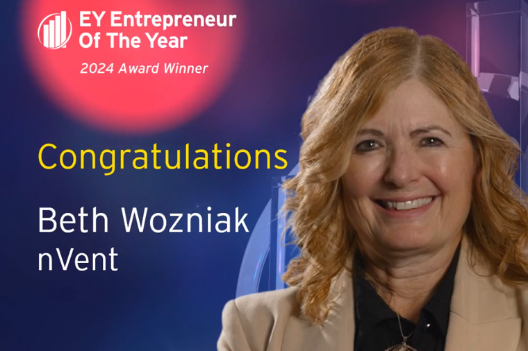 nVent’s Beth Wozniak Recognized as an Entrepreneur Of The Year