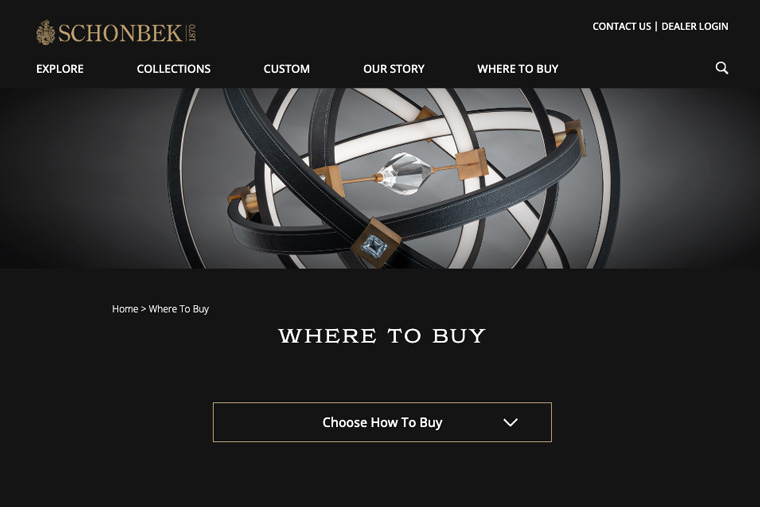 Schonbek Upgrades Website