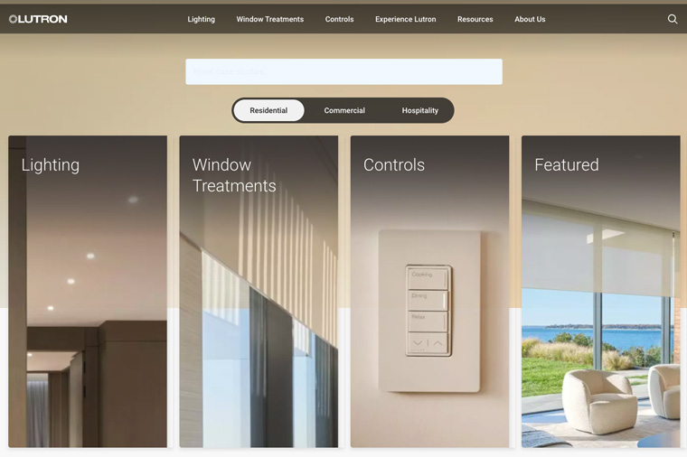 Lutron Unveils New Website