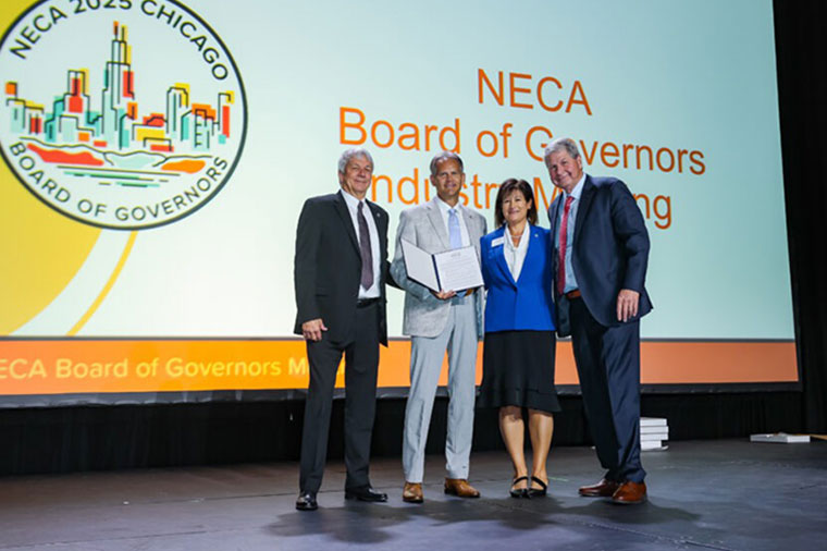 NEMRA President Receives 2025 NECA Industry Partner Award