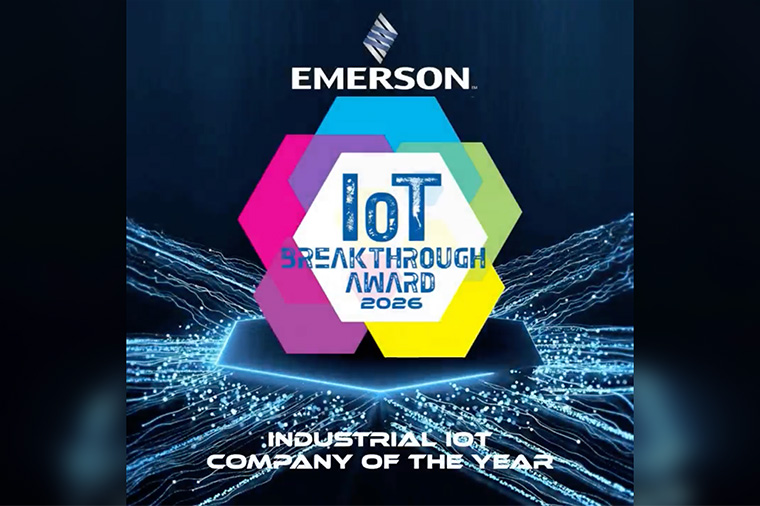 Emerson Named 2026 Industrial IoT Company of the Year