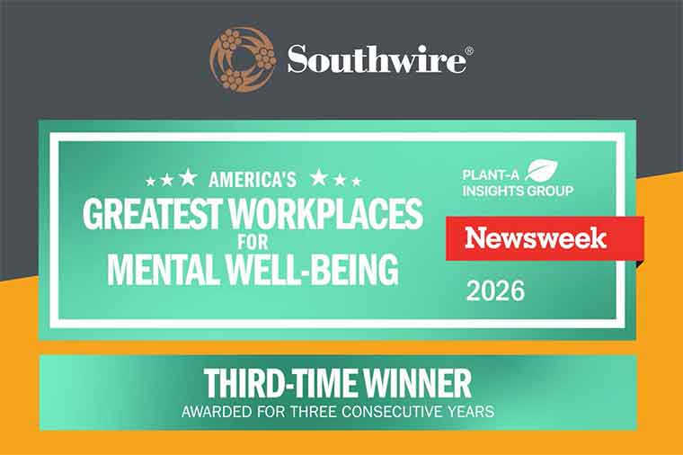 Southwire Named a Greatest Workplace for Mental Well-Being