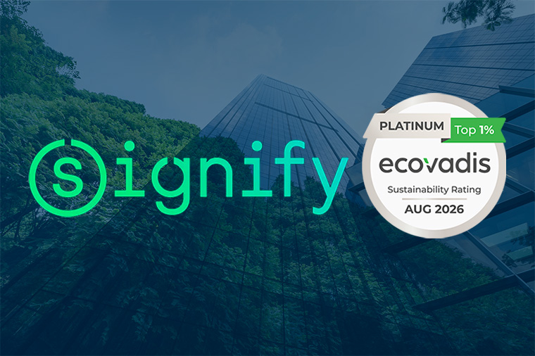 Signify Earns Seventh Consecutive EcoVadis Platinum Medal